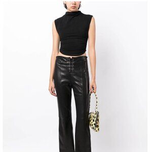 Reformation Lindy stretch-cotton top